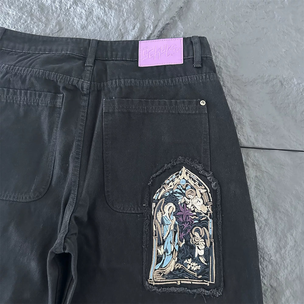 Derschutze embroidered jeans