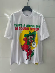 That’s A Awful Lot Of Cough Syrup Sugar Skull Horse Guitar Graphic Oversized White Tee