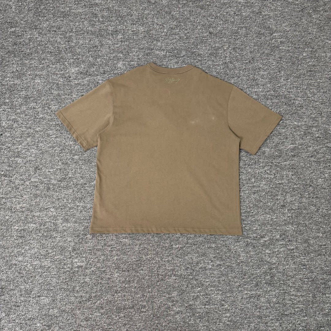Derschutze Vintage Brown Arabic Art Graphic Tee