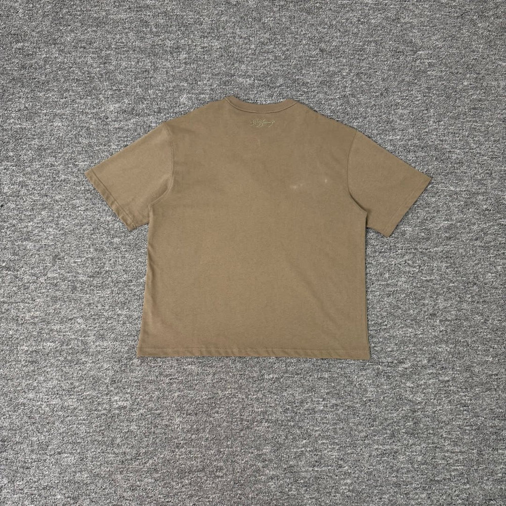 Derschutze Vintage Brown Arabic Art Graphic Tee