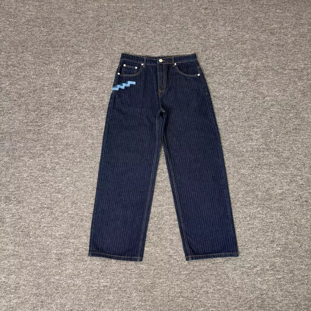 Derschutze Dark Indigo Pinstripe Jeans