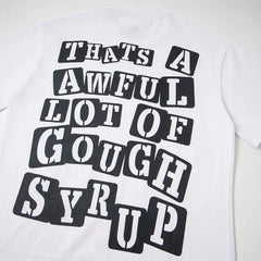 That’s A Awful Lot Of Cough Syrup Skeleton Angel Factavis Graphic Oversized White Tee