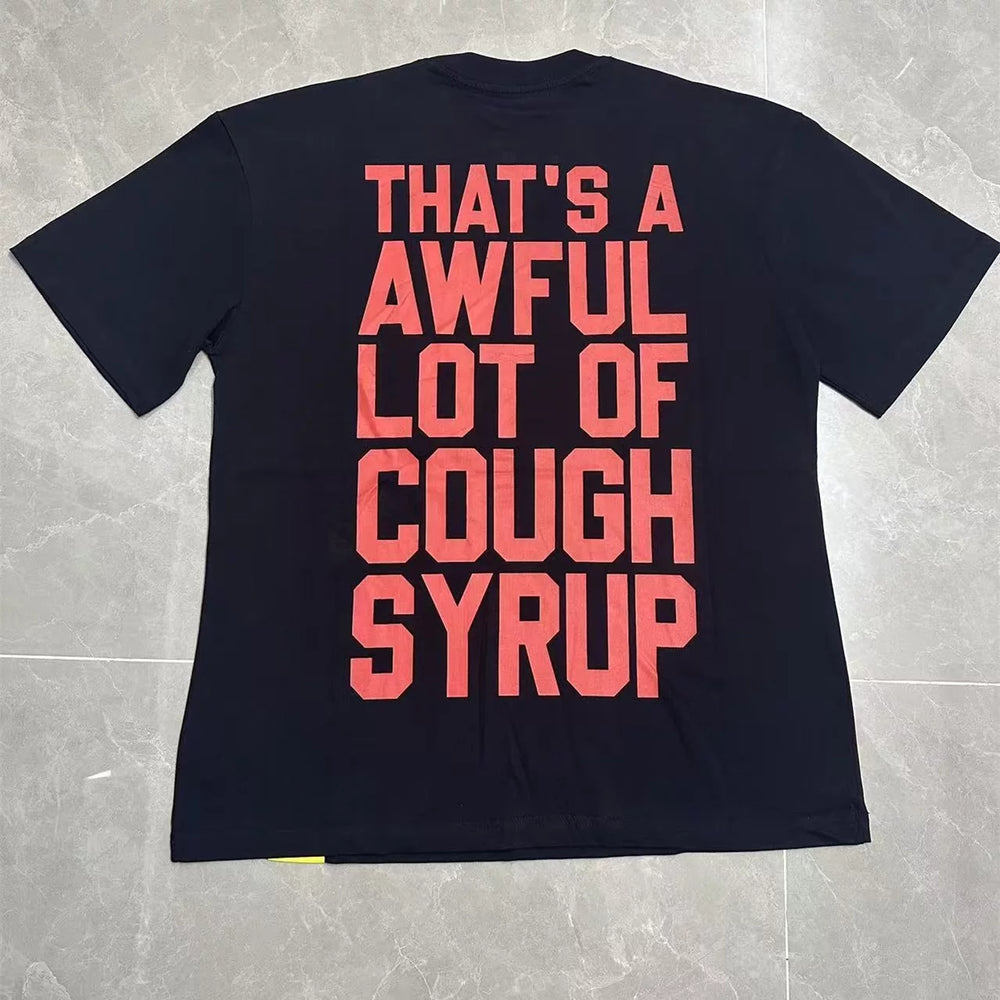 That’s A Havful Lot Of Cough Syrup Metal Horror Graphic Oversized Black Tee
