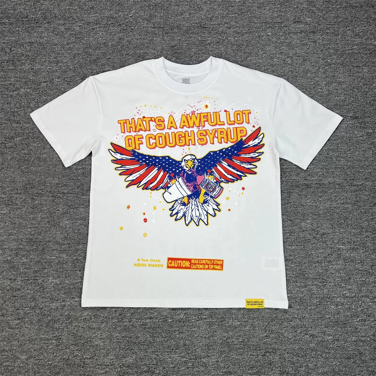 THAT'S A AWFUL LOT OF COUPH SYRUP Vintage Washed Eagle Graphic T-Shirt