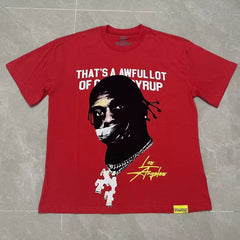 That’s A Awful Lot Of Cough Syrup Red Los Angeles Portrait Graphic Tee