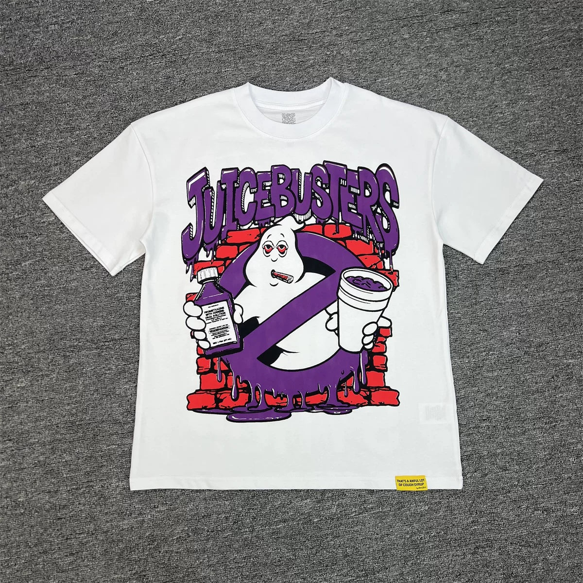 THAT'S A AWFUL LOT OF COUPH SYRUP Vintage Washed Juicebusters Ghost Graphic T-Shirt