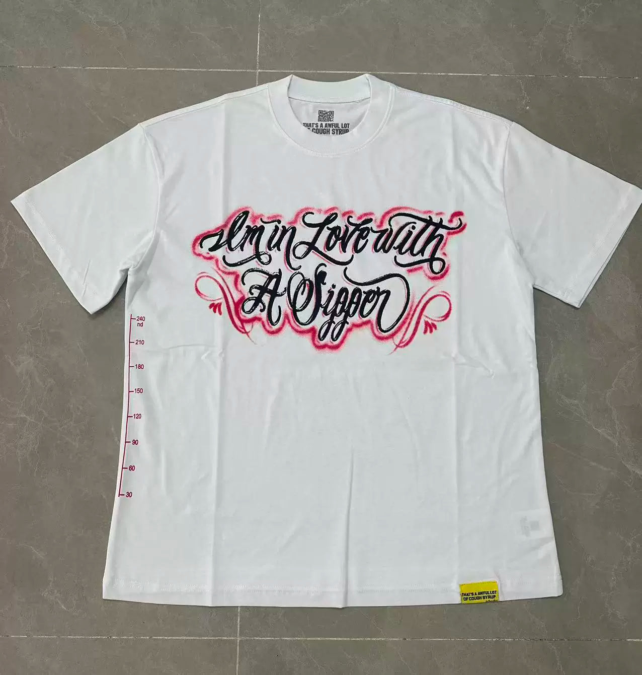 THAT'S A AWFUL LOT OF COUPH SYRUP Oversized White Tee