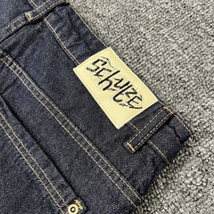 Derschutze Graphic Patch Dark Denim Jeans