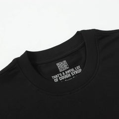 That’s A Awful Lot Of Cough Syrup Graffiti Seal Logo Oversized Black Tee