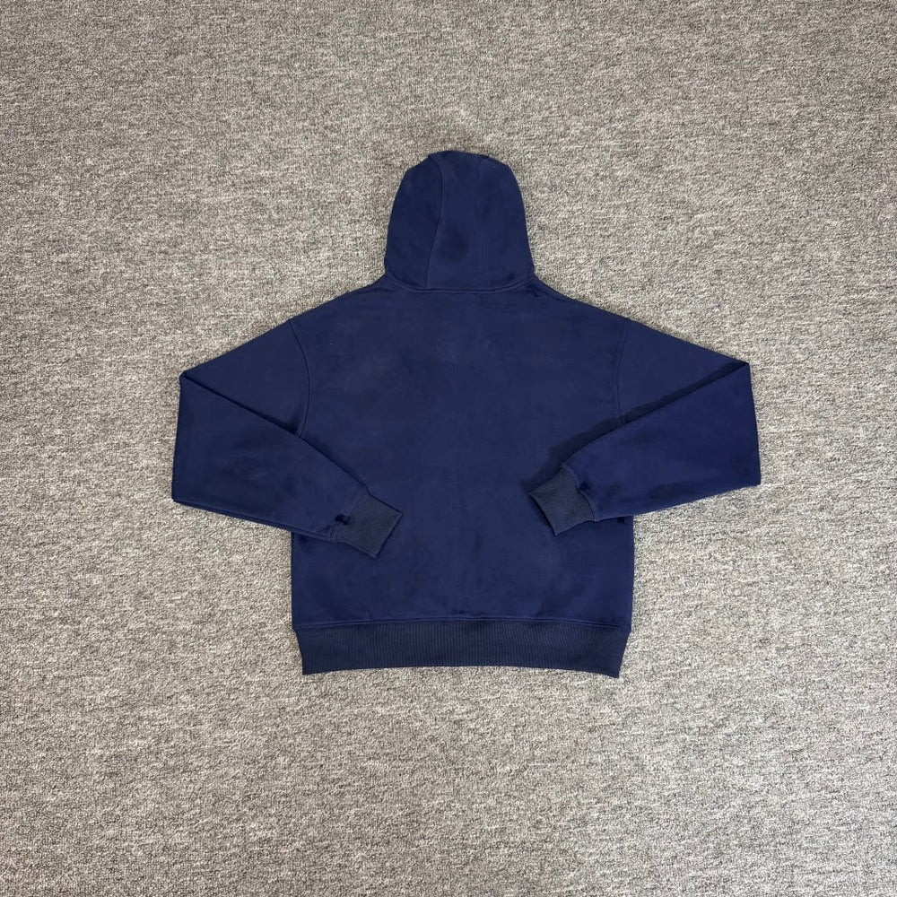 Derschutze Blue Cropped Full‑Zip Hoodie Vintage Art‑Frame Gallery Print