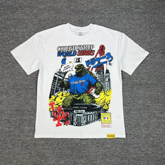 THAT'S A AWFUL LOT OF COUPH SYRUP Vintage Washed Godzilla World Series Graphic T-Shirt