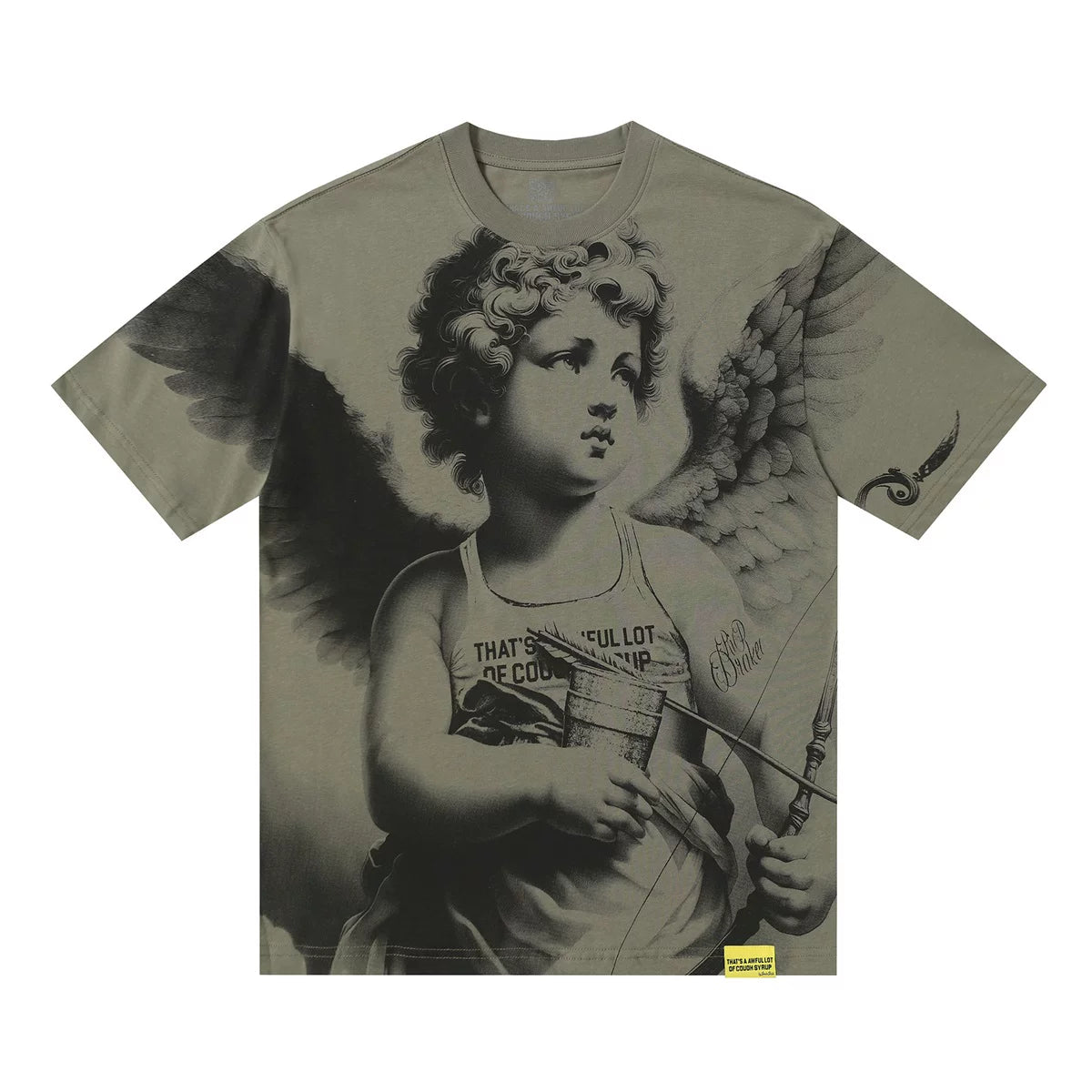 That’s A Awful Lot Of Cough Syrup Cherub Angel Full Print Oversized Tee