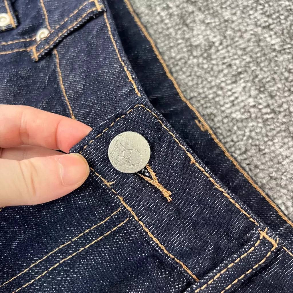 Derschutze Floral Detail Dark Denim Jeans