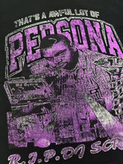 That’s A Awful Lot Of Cough Syrup Persona R.I.P DJ Screw Vintage Purple Oversized Black Tee