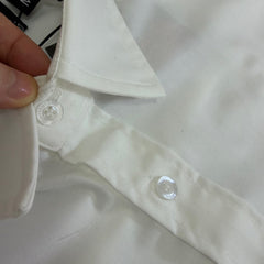 Derschutze White Cherry‑Blossom Plum‑Tree Print Short‑Sleeve Button‑Up Shirt