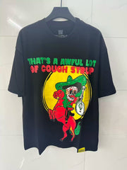 That’s A Awful Lot Of Cough Syrup Sugar Skull Horse Rider Oversized Black Tee