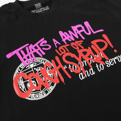 That’s A Awful Lot Of Cough Syrup Graffiti Seal Logo Oversized Black Tee