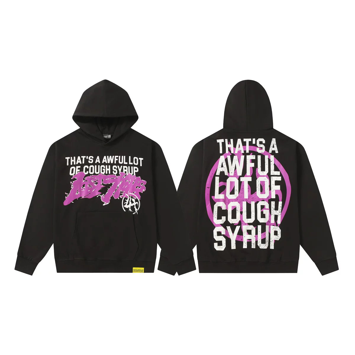 That’s A Awful Lot Of Cough Syrup Purple Graffiti Black Pullover Hoodie