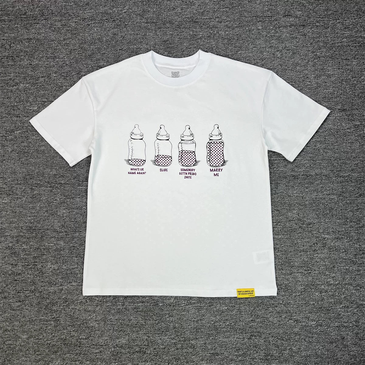THAT'S A AWFUL LOT OF COUPH SYRUP Vintage Washed Baby Bottle Graphic T-Shirt