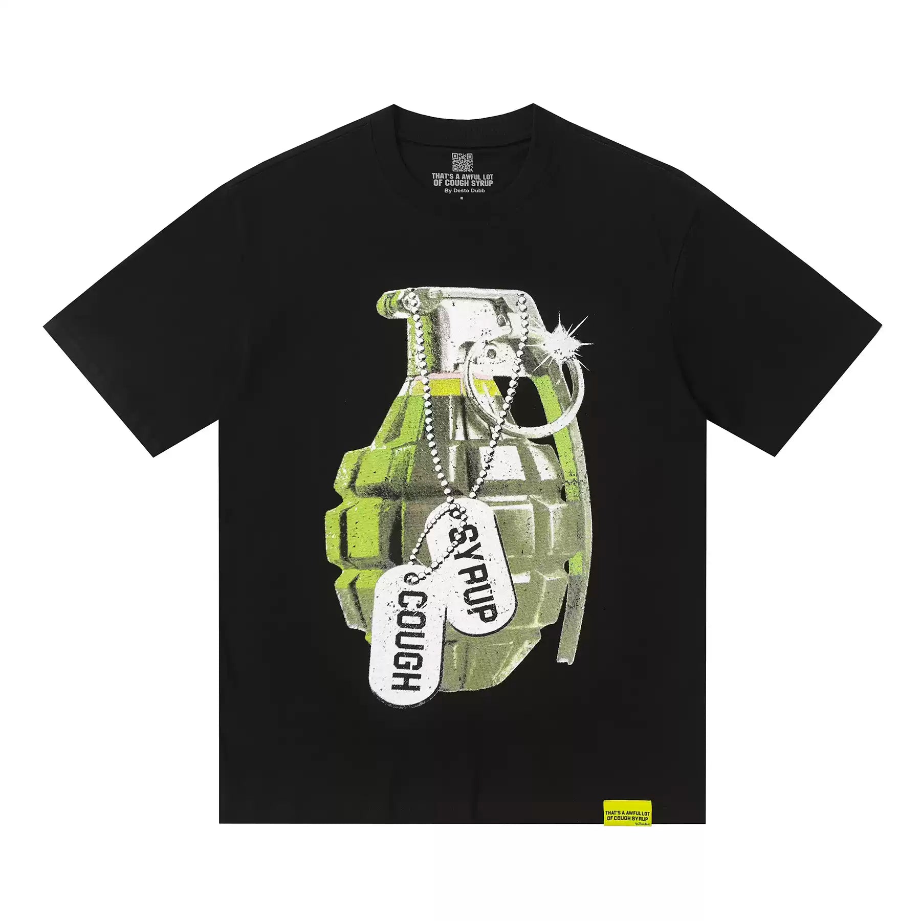 That's A Awful Lot Of Cough Syrup Grenade Dog Tag T-Shirt