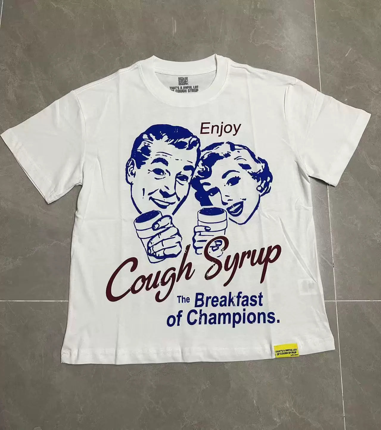 That’s A Awful Lot Of Cough Syrup Oversized White Street T‑Shirt