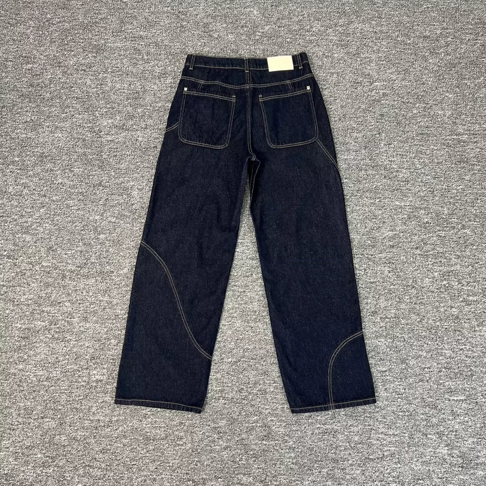 Derschutze Floral Detail Dark Denim Jeans