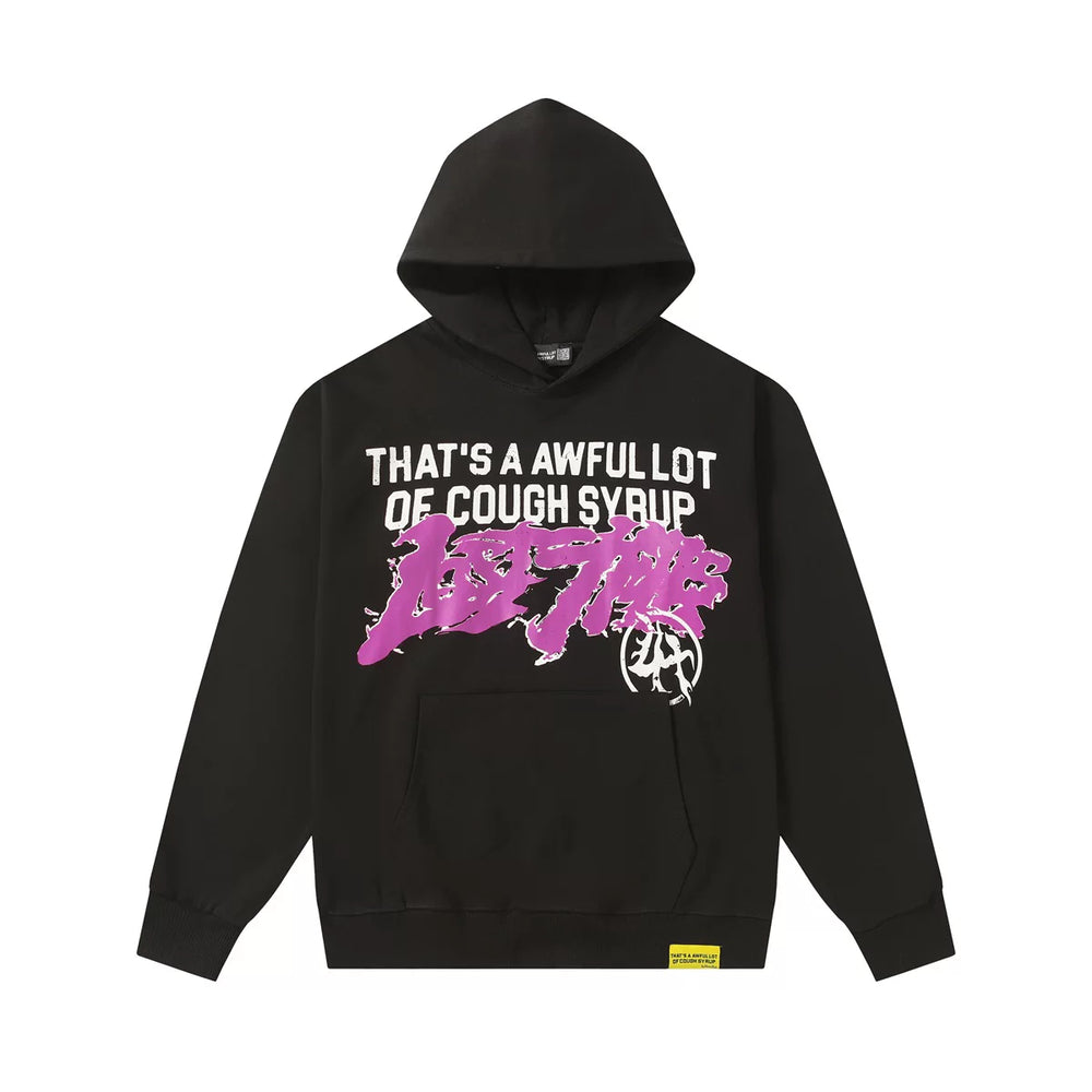 That’s A Awful Lot Of Cough Syrup Purple Graffiti Black Pullover Hoodie