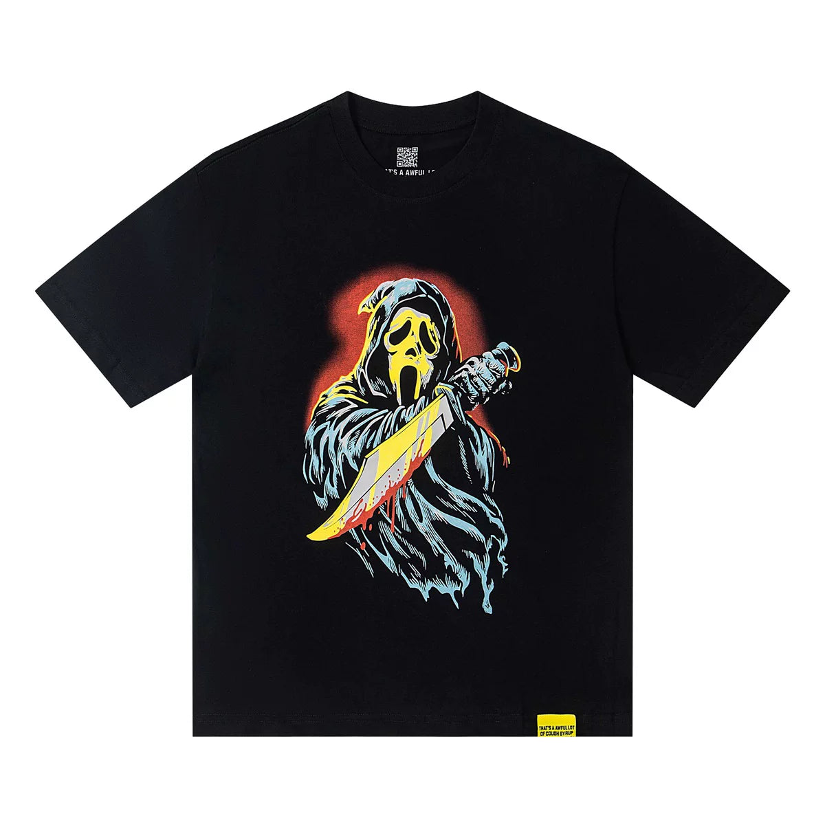 That’s A Awful Lot Of Cough Syrup Grim Reaper Horror Graphic Oversized Tee