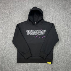 THAT'S A AWFUL LOT OF COUPH SYRUP Black Outline Logo Purple Splatter Hoodie
