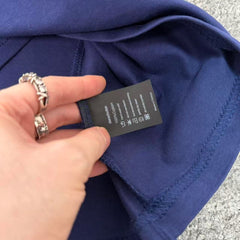 Derschutze Blue Tape‑Style Chest Graphic Boxy Short‑Sleeve Tee