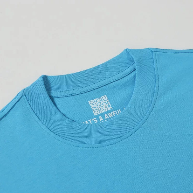 That’s A Awful Lot Of Cough Syrup Dropout Bear Blue Front‑Back Print Oversized Tee