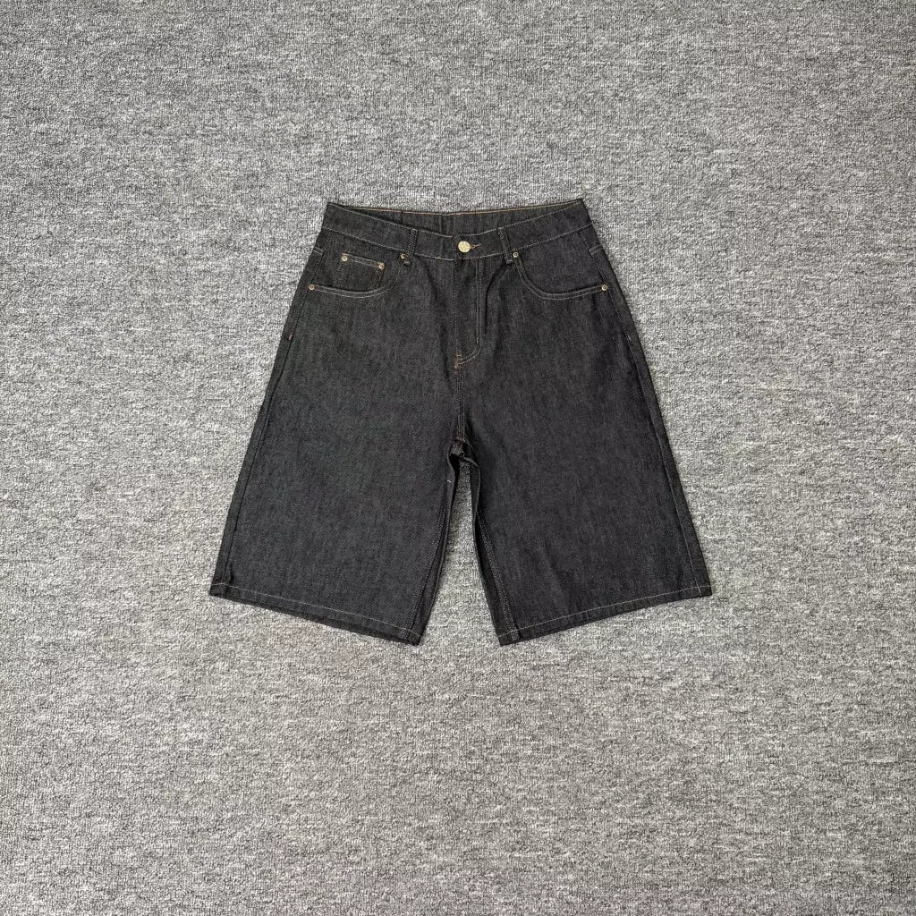 Derschutze Vintage Embroidered Denim Shorts