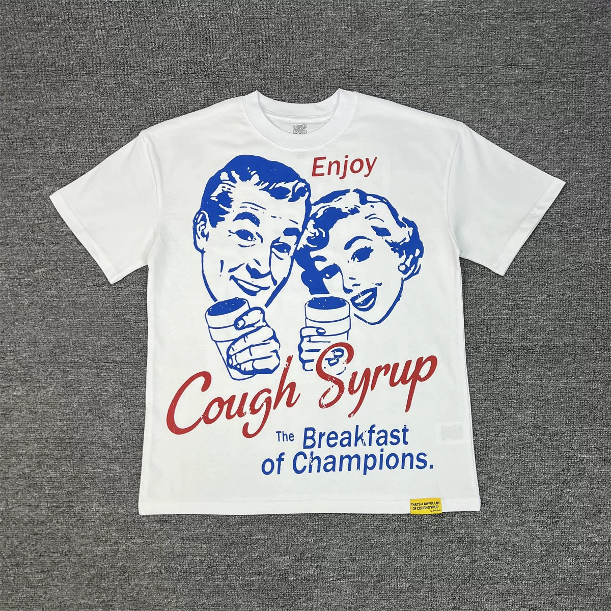 THAT'S A AWFUL LOT OF COUPH SYRUP Vintage Washed 50s Ad Cough Syrup Graphic T-Shirt