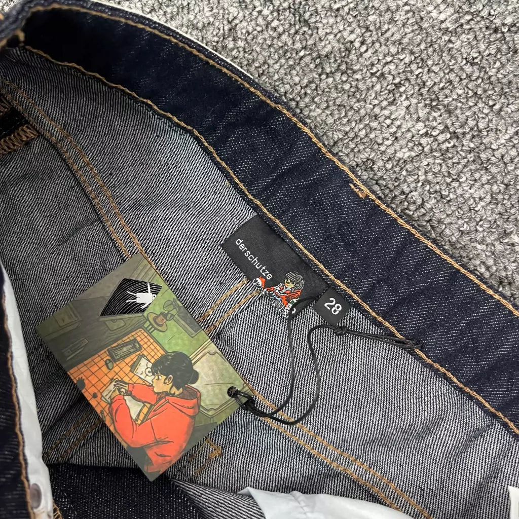Derschutze Floral Detail Dark Denim Jeans