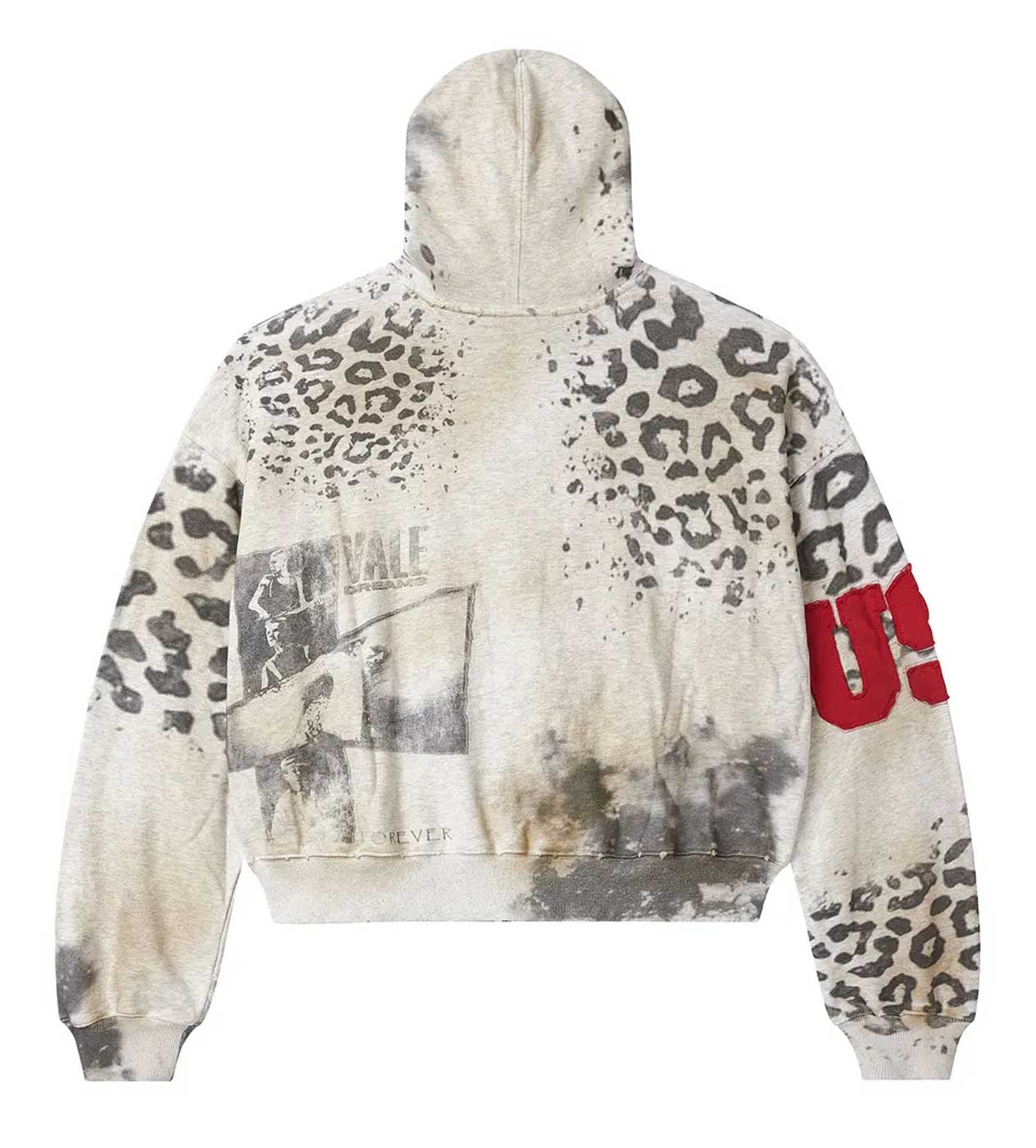 Vale Forever Cheetah Zip Up Hoodie Grey