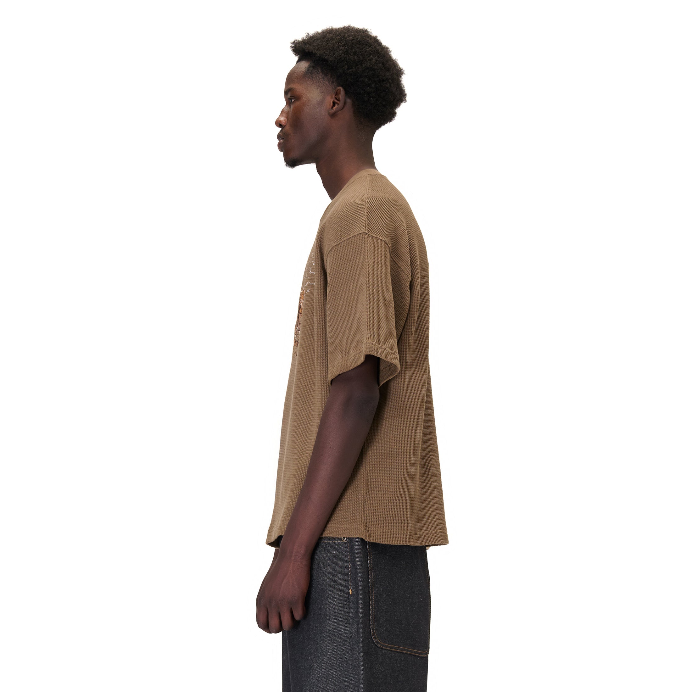 Derschutze "aziza" waffle T Shirt brown
