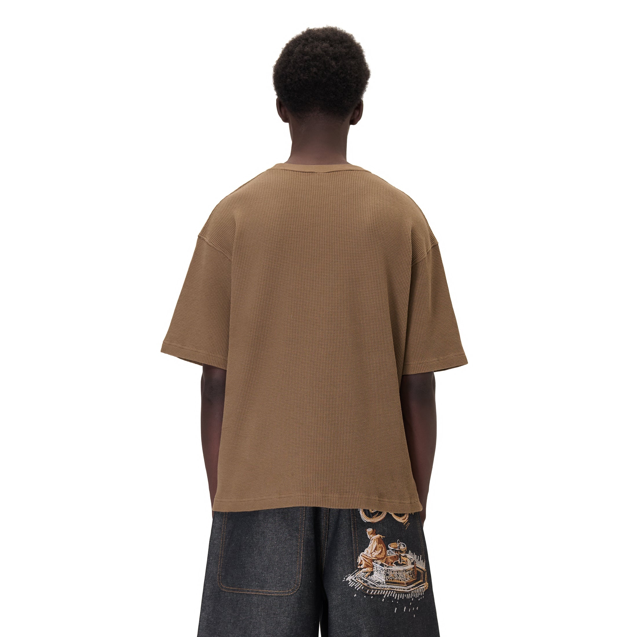 Derschutze "aziza" waffle T Shirt brown