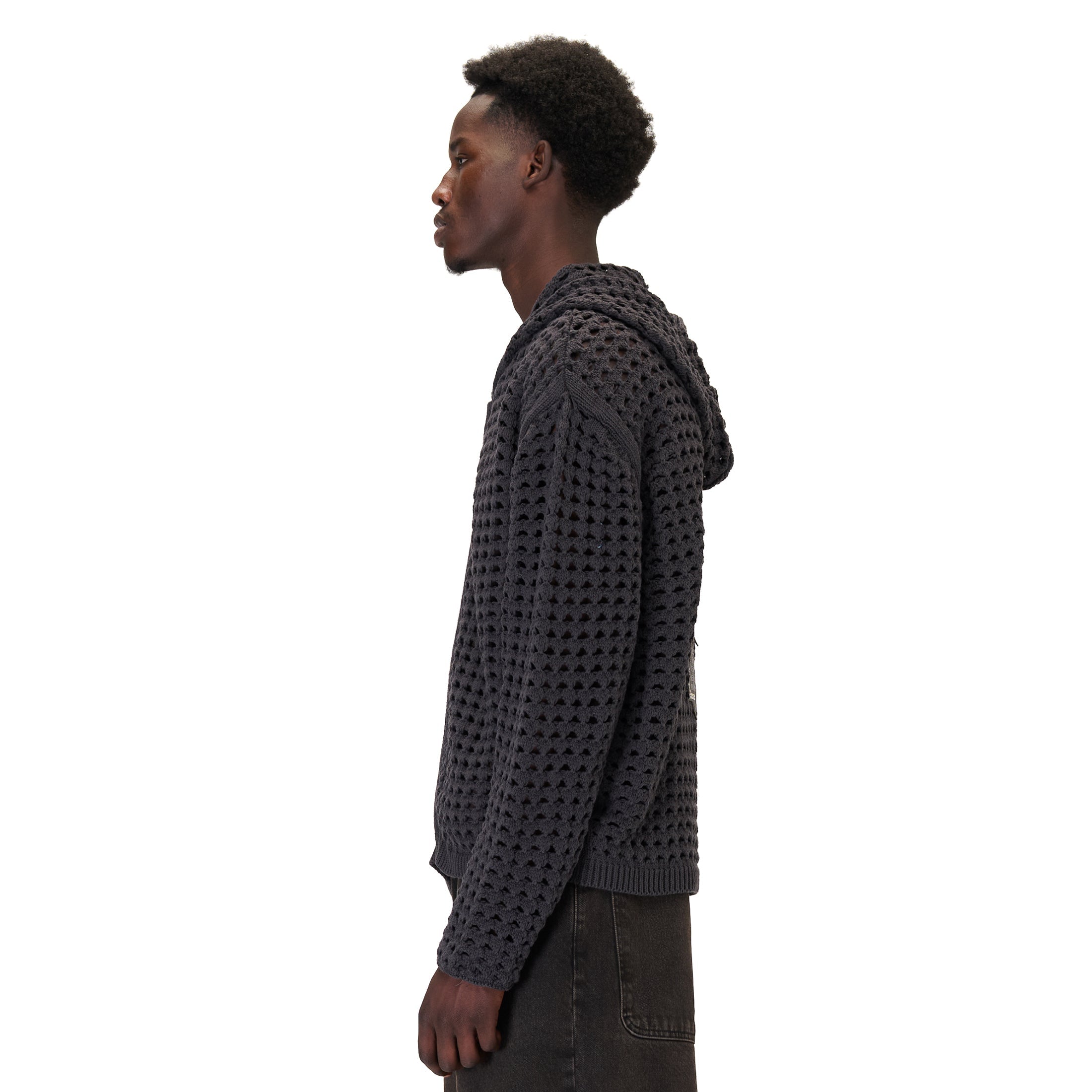 Derschutze "aziza" crochet zip up anthracite