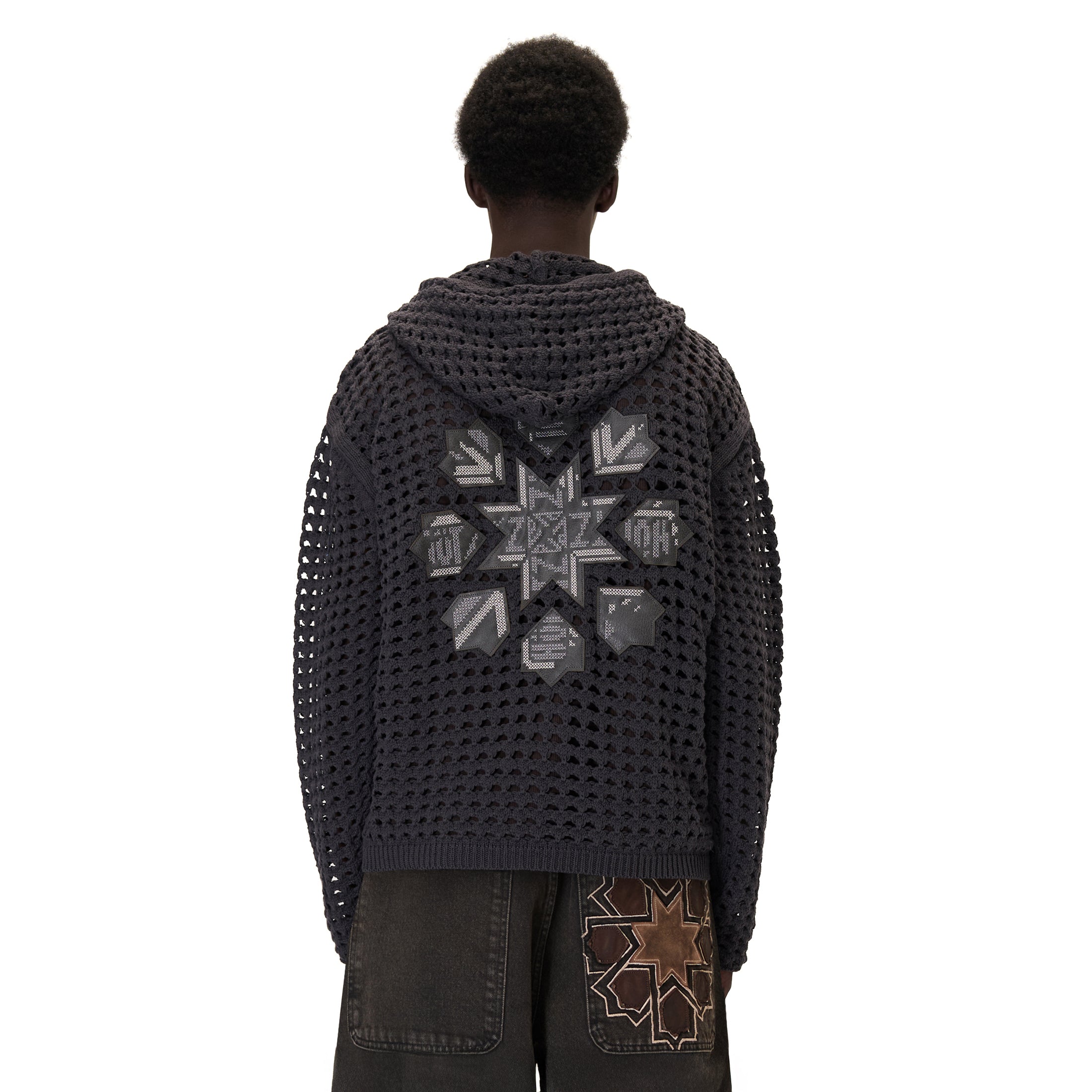 Derschutze "aziza" crochet zip up anthracite