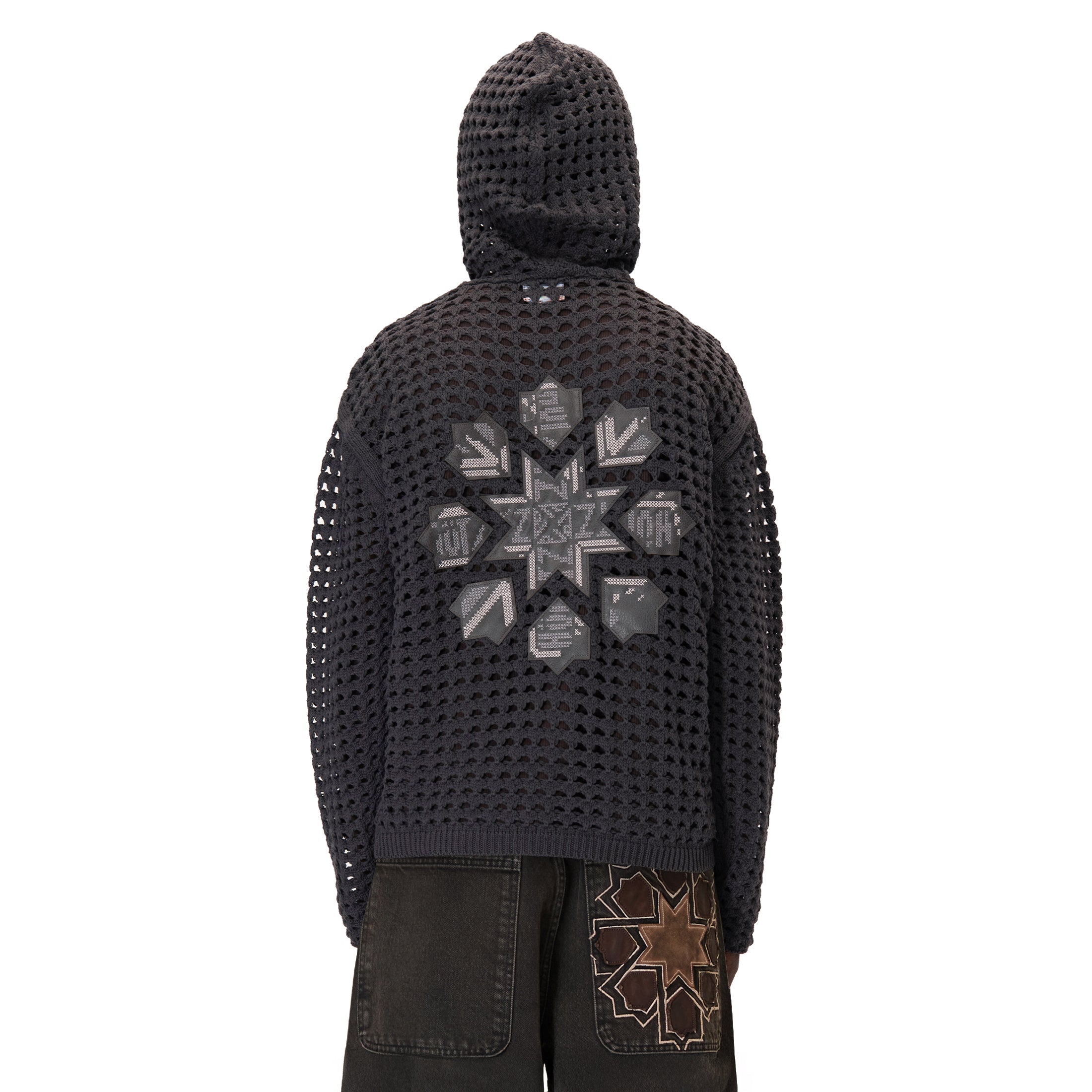 Derschutze "aziza" crochet zip up anthracite