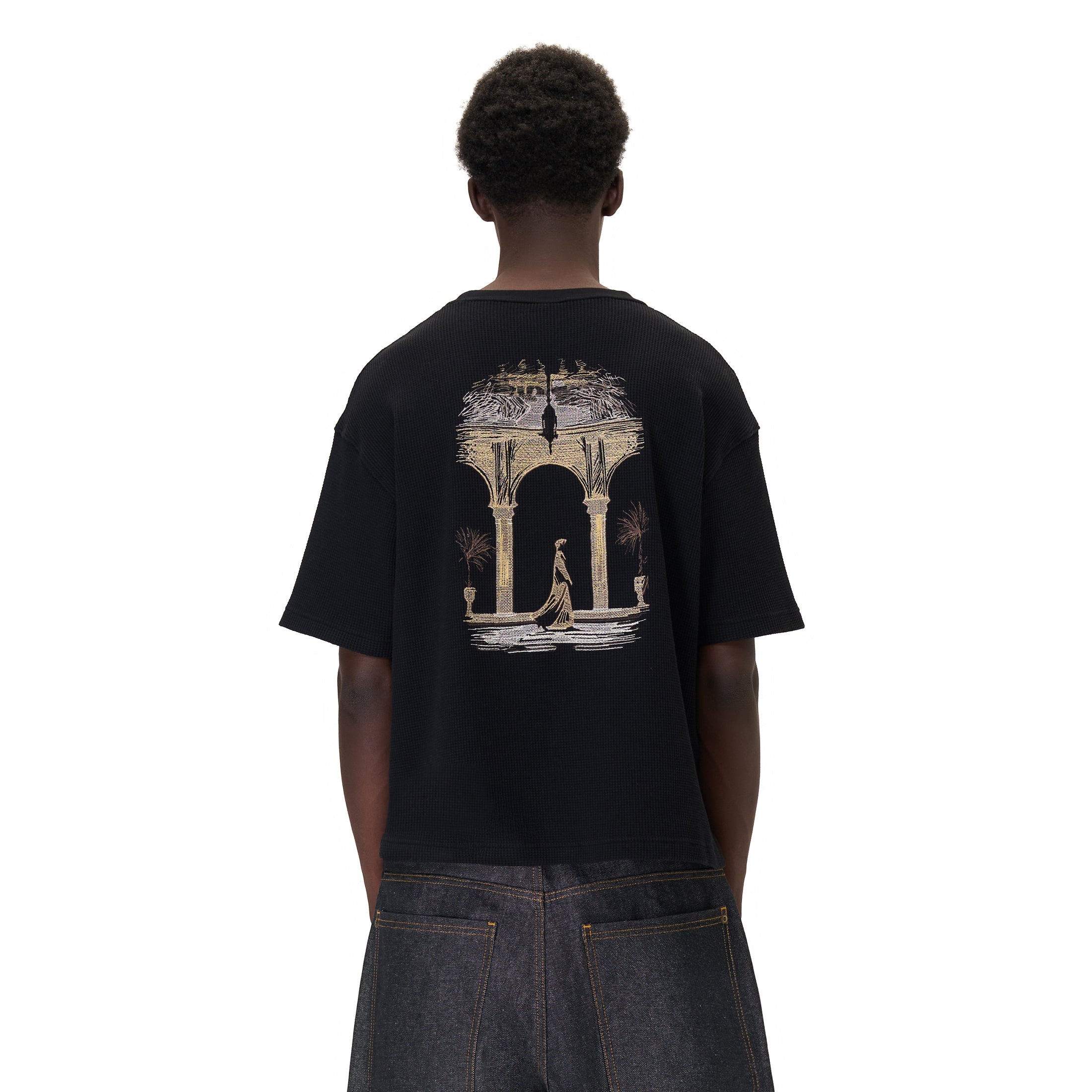 Derschutze "aziza" waffle T Shirt black
