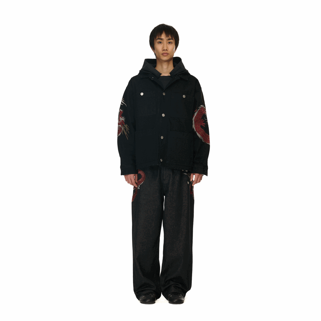 Derschutze "yakuza" raw Denim black